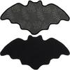 Spooky Bat Shaped Bath Mat Non Slip Halloween Doormat Gothic Horror Rug Water Resistant for Bathroom Bedroom Foyer Decor