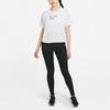 Nike Вязаная быстросохнущая спортивная футболка свободного кроя с вышитым радужным логотипом, женские топы, белые DD2849-100