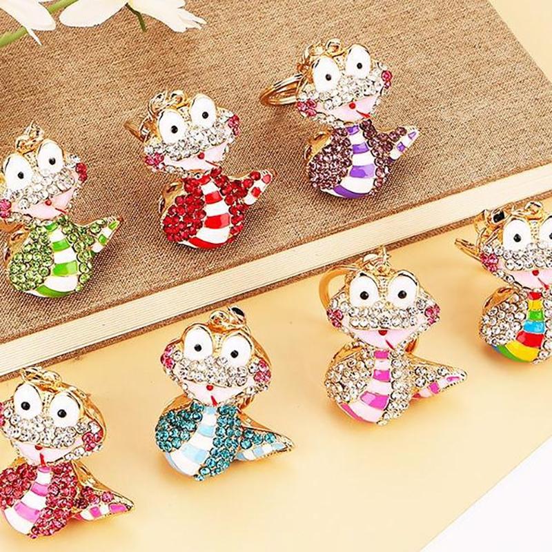 Творческая новинка, милый брелок в виде змеи со знаком зодиака, мультяшное животное, брелок, изысканный рюкзак, украшения, аксессуары, подарки