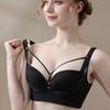 Sexy and Comfortable Large Size Bra with Front-connected Bust Straps and No Underwire Push-up Bra