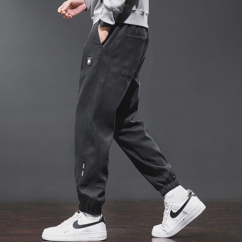 Men's Velvet Lyocell Sweatpants: Comfortable, Casual, Loose Leggings for Spring and Autumn
