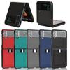 Кожаный чехол с защитой от царапин и слотом для визитных карточек для Samsung Galaxy Z Flip 4 5g Flip3 Flip4 Flip 3 Zflip4 с защитой от пыли чехлы для мобильных телефонов