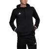 adidas Однотонный пуловер с капюшоном и вышитым логотипом, мужские топы, черный DW6860
