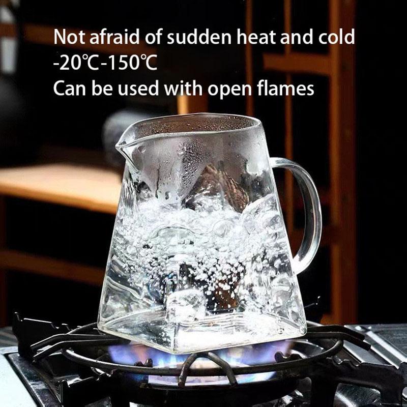 Чайник из боросиликатного стекла объемом 350/550/750/950 мл со съемным заварочным устройством из нержавеющей стали, заварочный чайник для цветущего и листового чая