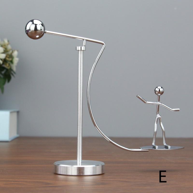 New Legged Small Iron Man Tumbler Balance Ball Hercules Weightlifting Small Ornaments Desktop Iron Decoration