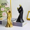 Dancing Couple Statue Resin Abstract Couple Ornament Desktop Hugging Couple Sculpture for Bedroom Living Room Decor Wedding Gift
