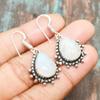 Rainbow Moonstone Gemstone  925 Sterling Silver Handmade Wonderful Earring Jewelry