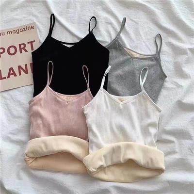 Женская бархатная утолщенная самонагревающаяся майка в корейском стиле - Зимний базовый слой для похудения