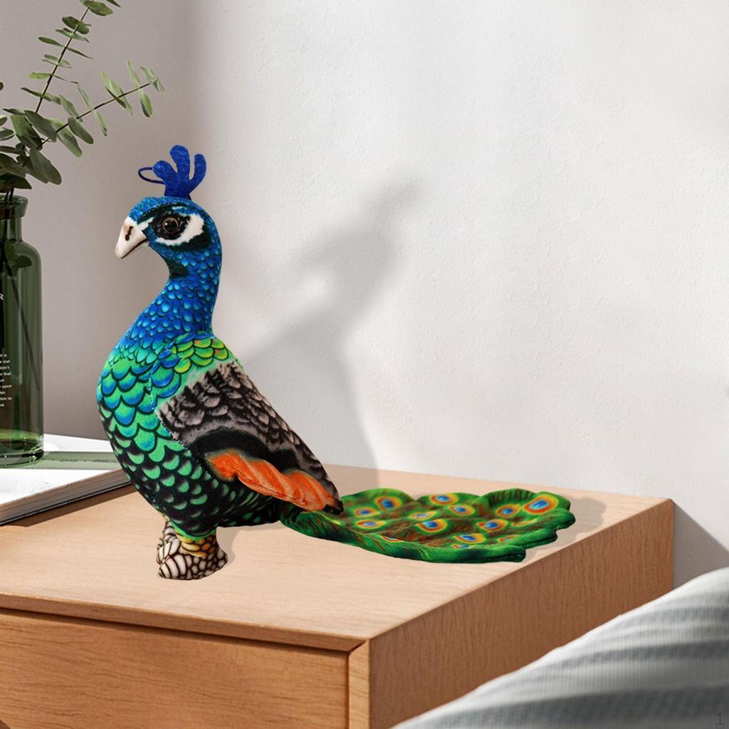 Pafowl Doll In Plush, Animal with Birds Comfortable, Charming, Toy Peacock