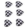 100pcs Heart Shaped Patches Iron On Black White Grids Embroidered DIY Applique Patches for Clothes