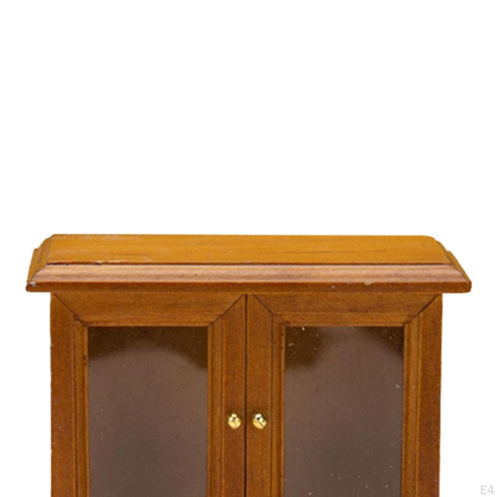 1/12 Dollhouse Display Cabinet Storage Stand Miniature Wooden Frame Furniture Model Smooth Polishing