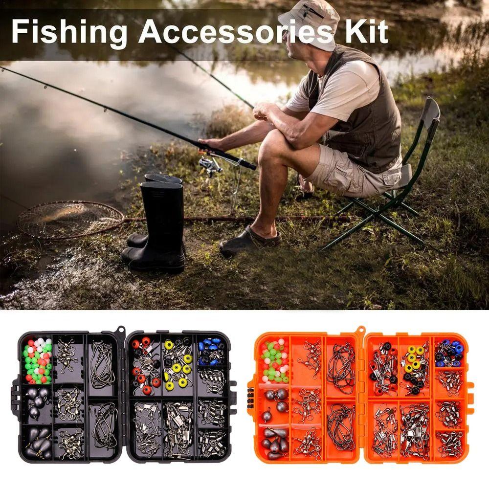 Lure Storage Box Fishing Tackles Box Swivels Clips Fishing Hooks Set Box  Carp Fishing