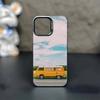 Traveling car Phone Case For iPhone17,16,15,14,13,12,11 Plus,Pro Max Black Matte Shockproof Cover
