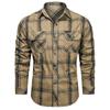Middle-aged and Young Men's Business Casual Large Size Cotton Work Shirt Autumn New Plaid Long-sleeved Thin Style