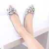Fashion Casual Flat Shoes Woman Summer Comfortable Soft-soled Rhinestone Pointed Toe Shallow Women Shoes