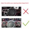 1x Matte Black Car Steering Wheel Switch Button Fix For Porsche Panamera 2017-20