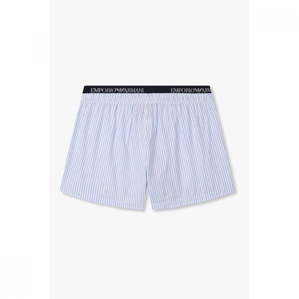 Emporio Armani Мужские хлопковые боксеры с полосками 0815312097