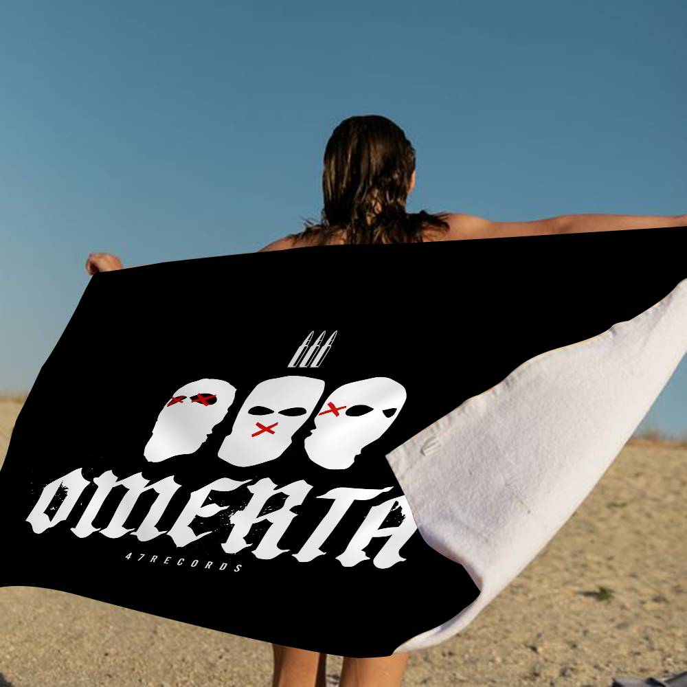 Рэпер O-Omerta Микрофибровое одеяло Быстросохнущие пляжные полотенца Большой размер с принтом Супервпитывающее полотенце-одеяло для бассейна