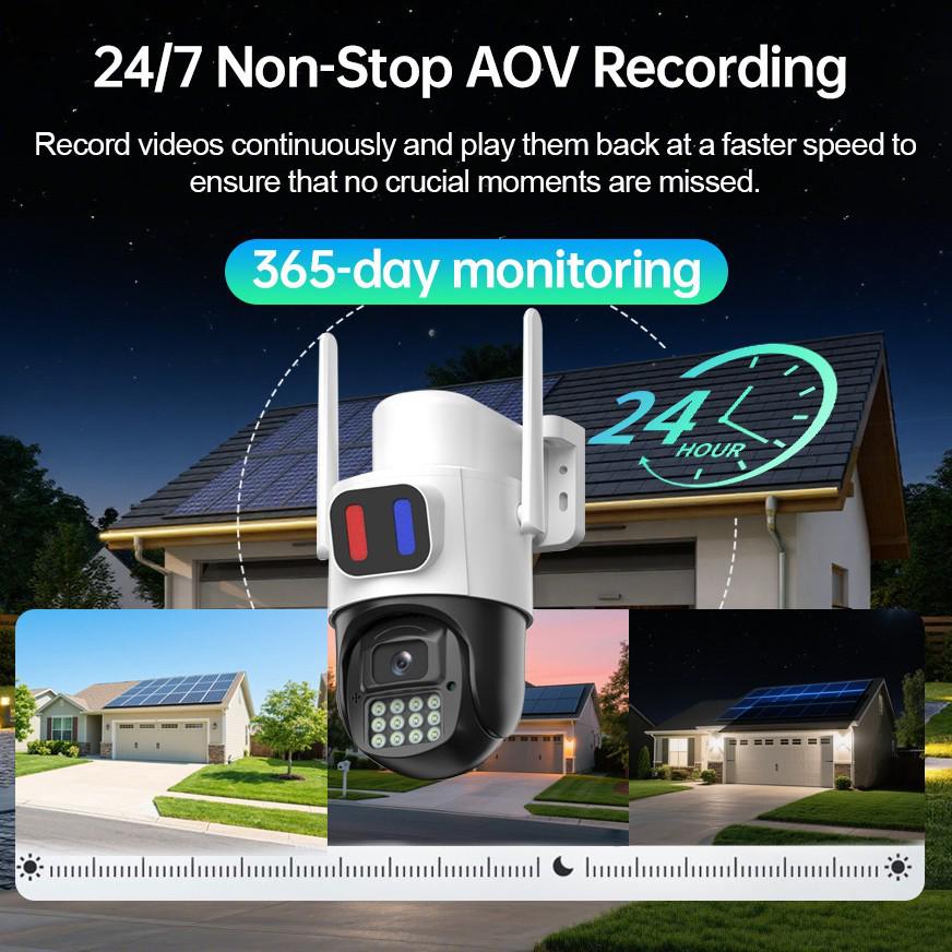 AOV Solar 4G Wireless HD Outdoor Camera with Smart Night Vision for Home Monitoring