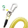 Keyring Key Chain Stretch Fishing Tools Spiral Coiled Lanyard Safety Rope Spring Elastic Rope