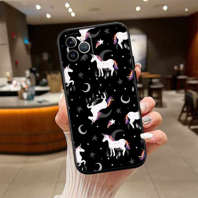 RE17 Cartoon Unicorn Phone Case for Samsung Galaxy S20 S21 S22 Ultra FE + Plus A21S A22 A24 A25 A26 A30 A30S A31