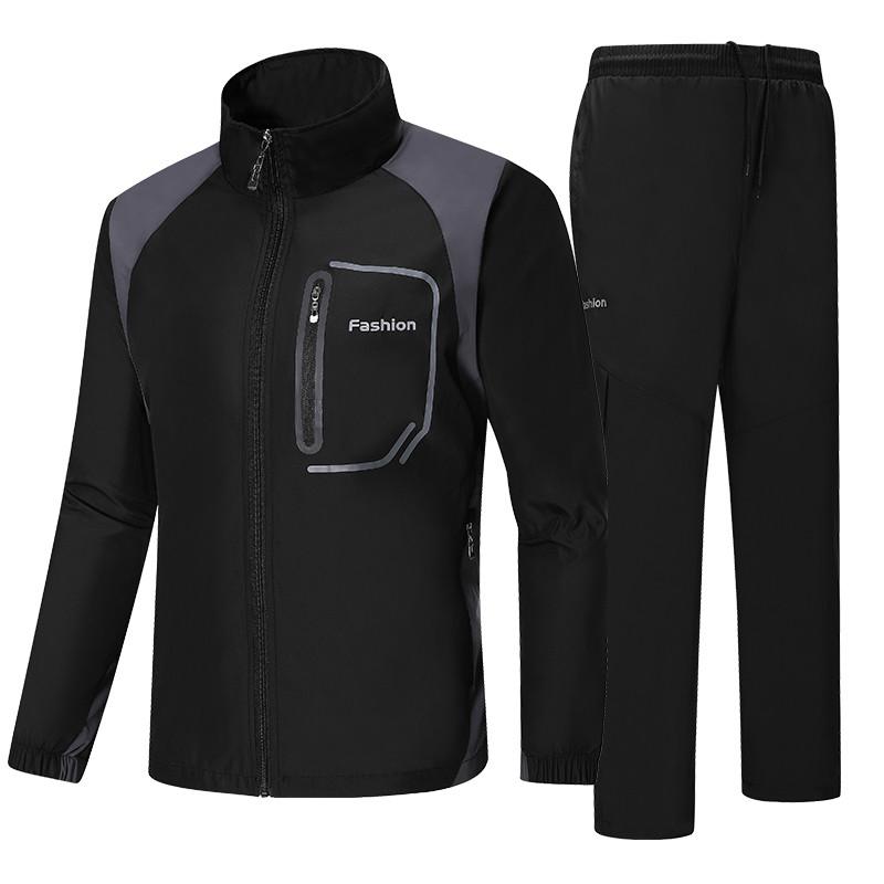 Весенне-осенний комплект мужской спортивной одежды, верхняя одежда, тренировочная повседневная мужская толстовка, спортивный костюм