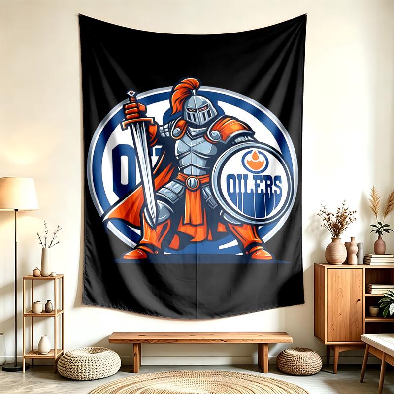 Edmonton Oilers (1) Tapestry Suitable For Decorating Homes Dorms And Bedrooms Soft To The Touch And A Perfect Gift For Friends And Family