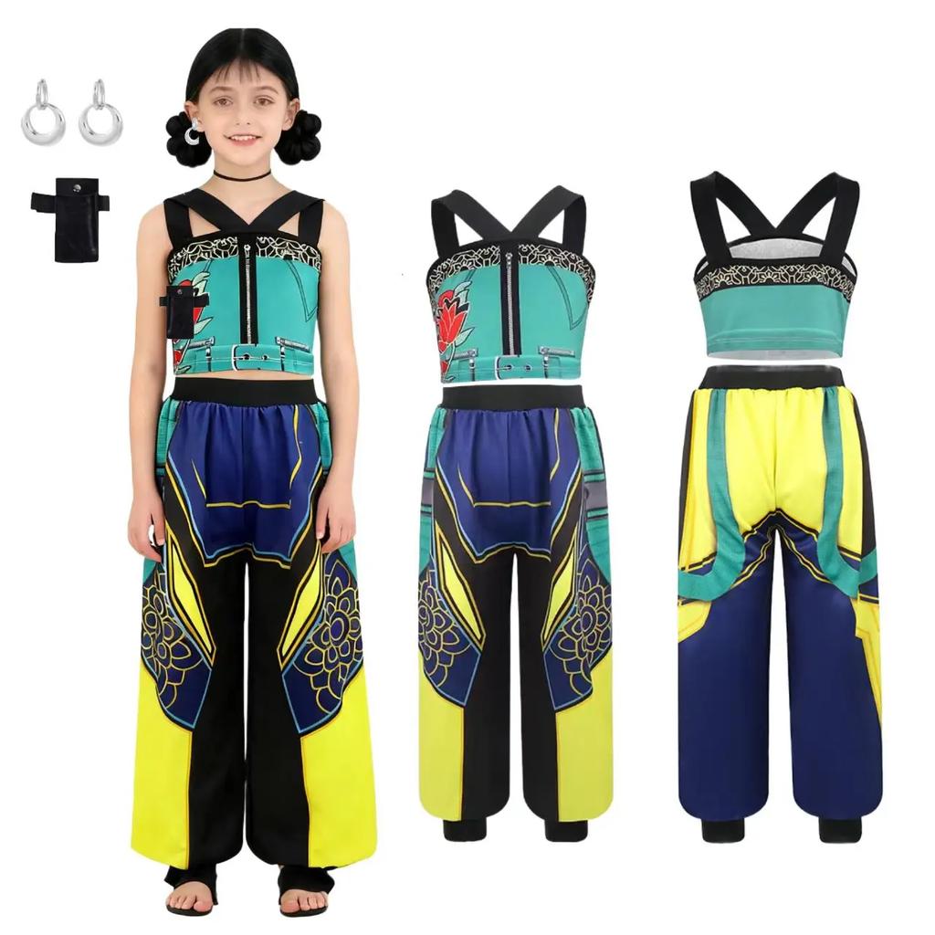 2026Hot Selling Korea ethnic style Girls Halloween Cosplay Costume Vest + long pants set Girl Anime CostumeStage Performanc