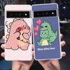 Мультяшная пара Маленький динозавр Чехол для телефона для Google Pixel 8 7 6 5 4 4XL Силиконовый 7A 6A 5A 4A 3A 3AXL Pro 5G Прозрачный корпус
