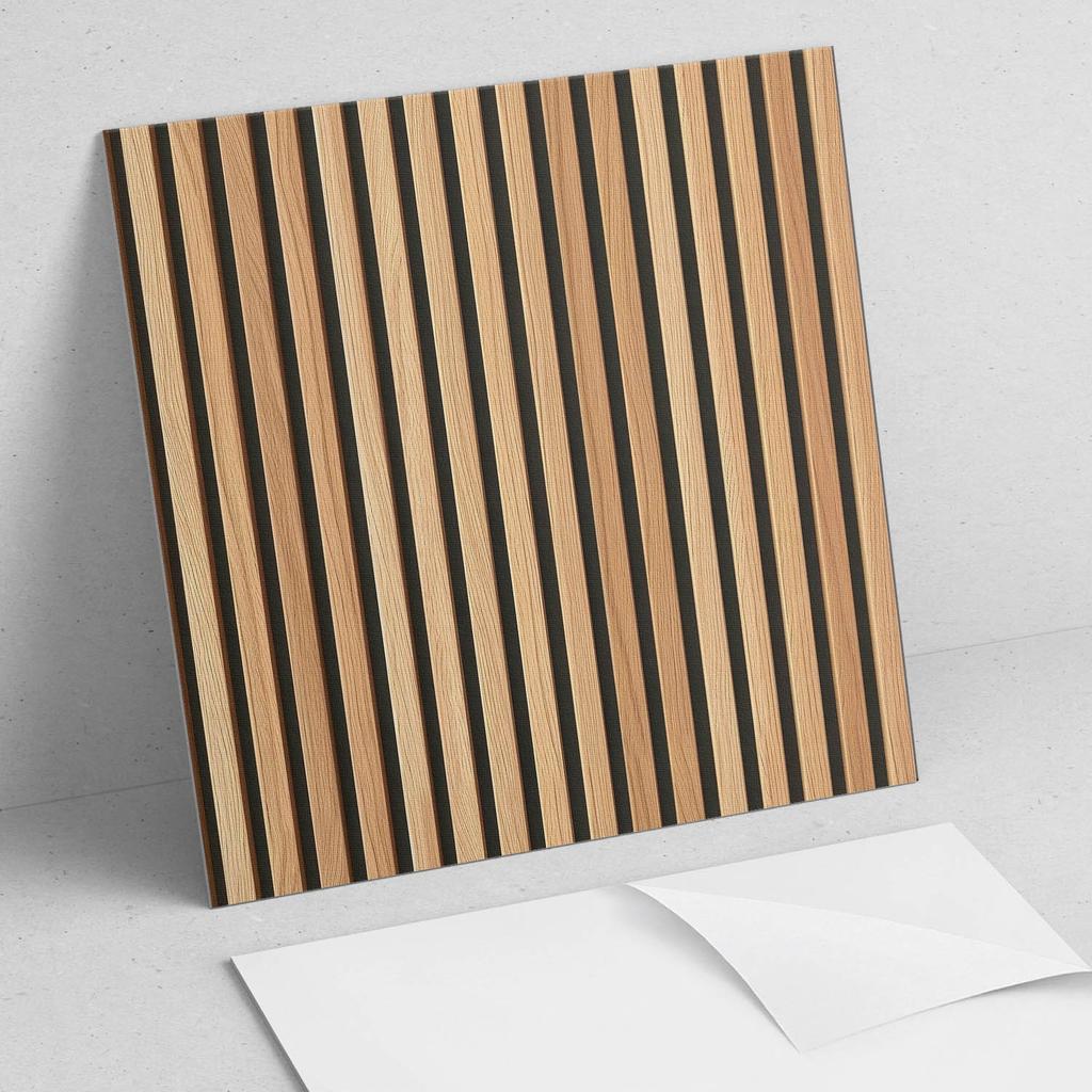 Komplet Kafelków Pcv Z Dekorem Do Kuchni Lub Łazienki Deska Z Pionowymi Wzorami 20X20X20 Cm