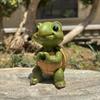 Resin Miniature Turtle Figurine Weatherproof Garden Turtle Ornament  For Pond Yard Porch