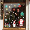Santa Claus Electrostatic Sticker Decorations, Shopping Mall Glass Door Stickers, Reindeer Window Stickers, Atmosphere