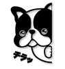 Hyokkori French Bulldog Cutting Sticker Decal (Black, Fleble Only)