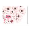 Fashion Woman Poster Pink Flowers Perfume Canvas Painting Wall Art Eyelash Makeup Print Picture Modern Girl Room Home Decoration
