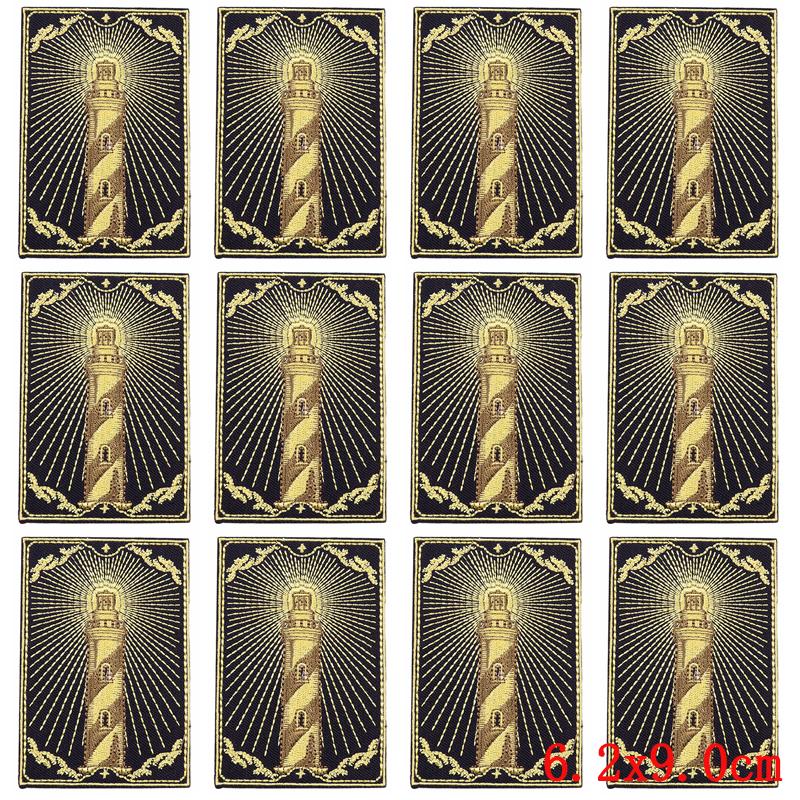 10Pcs/Lot Landscape Outdoor Patch Iron On Embroidery Patches For Clothing Thermoadhesive Patches On Clothes Wilderness Patch