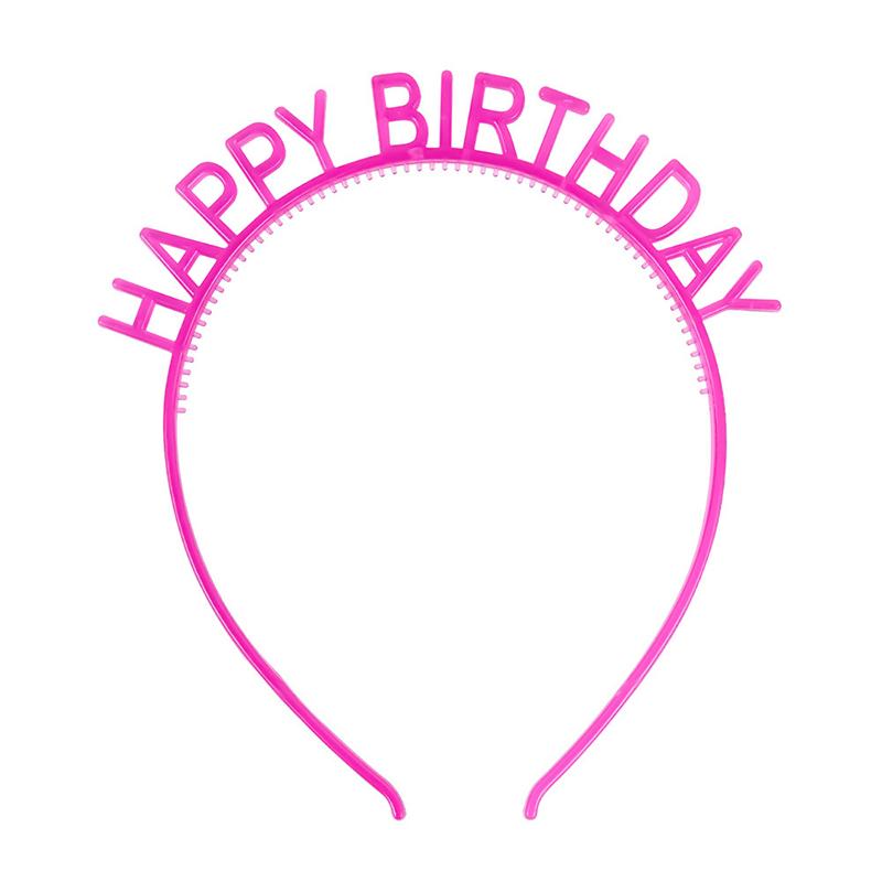 1 шт., новая флуоресцентная повязка для волос, светящаяся в темноте, повязка на голову с надписью «С Днем Рождения», светящаяся повязка на голову