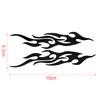 Black PET Fire Totems Creative Funny Stereoscopic Car Scratch Rearview Mirror Sticker Accessories