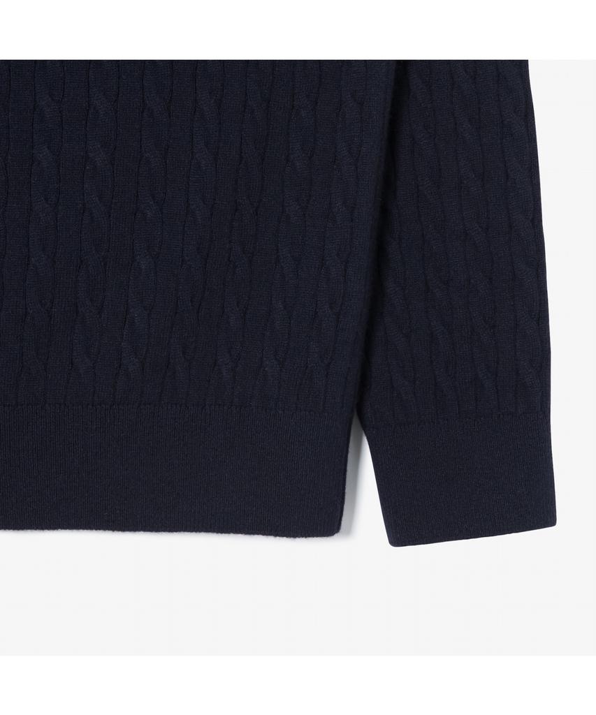 LACOSTE Men'S Cable Long Sleeve Polo Sweater Ah580E-55N 166