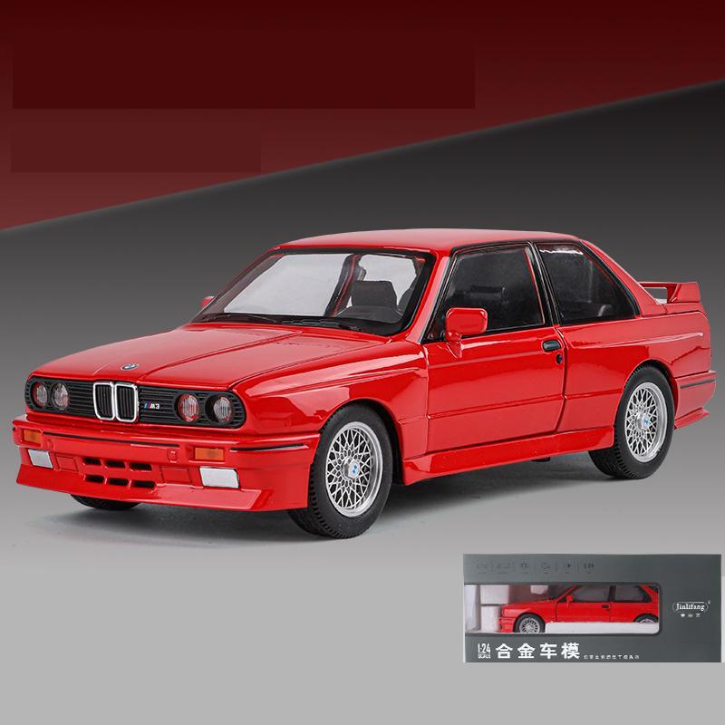 AAAOO1 1/24 BMW M3 E30 Модель Игрушечной Машинки Литая Металлическая Машинка Миниатюра С Инерционным Механизмом Звук Свет Двери Открываются Коллекция Подарок Для Мальчика Ребенка