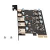 PCI Express Adapter Card USB3.1 High Speed 5Gbps 5 Ports External PCIe Network Adapter for Windows