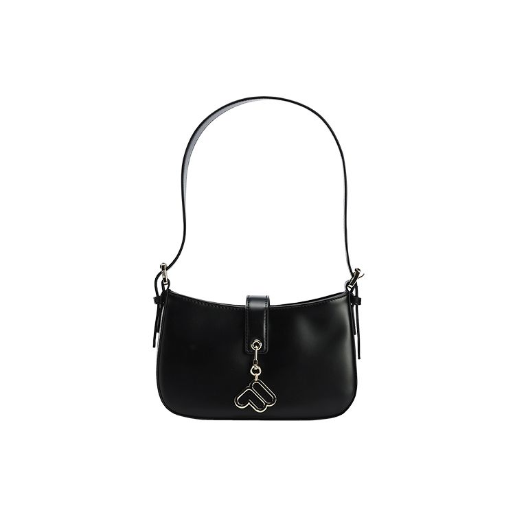 FILA Solid Color Commuter Fashion Synthetic Leather Underarm Bag Shoulder Bag Crossbody Bag Mini Women bags Black F13W237163F-BK