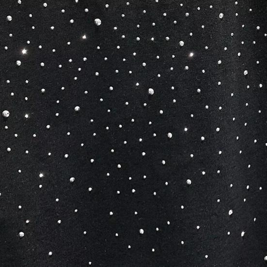 Летняя футболка для пар со стразами, круглый вырез, большие размеры, с короткими рукавами, свободный пуловер, однотонный повседневный топ унисекс средней длины