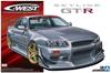 Aoshima Bunka Kyozaisha The Tuned Car Series Nissan BNR34 Skyline 2002 Plastic Model 1/24 No.50 C-WEST GT-R