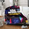 The customizable T-The Weeknd flannel soft blanket is suitable for home, bedroom, bed, sofa, travel, and children's use.