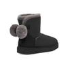 UGG Short Snow Boots With Bow Women Boots Black 1132018-BLK