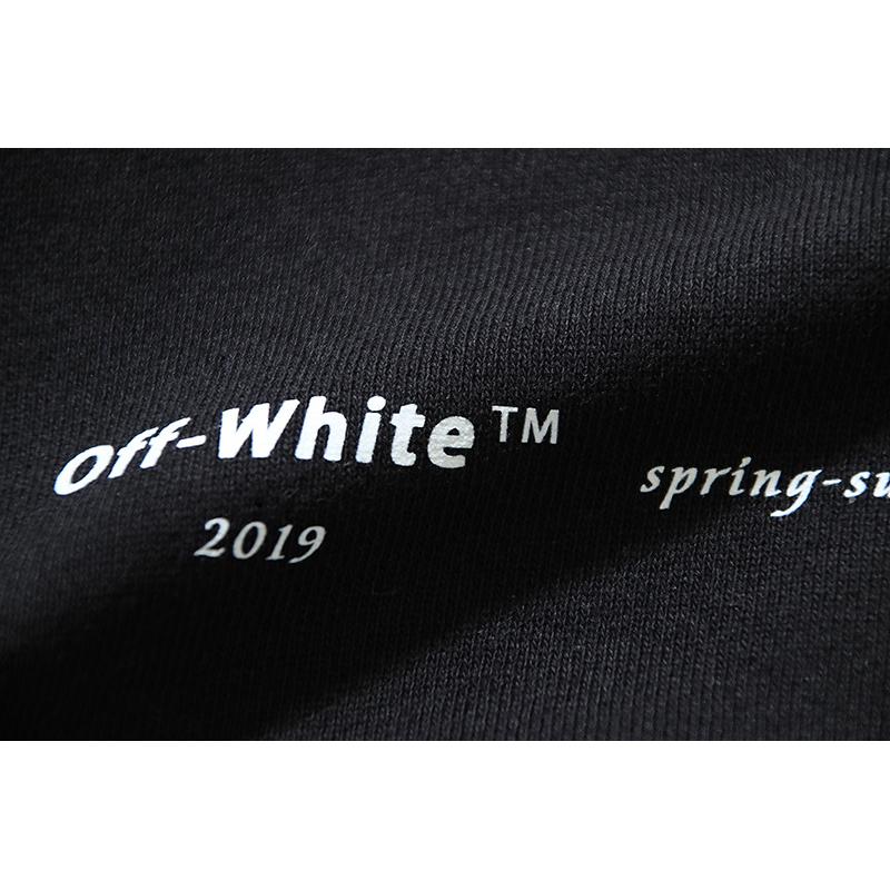 1086 Off-White 2026 Autumn and Winter New OW Monet Oil Painting Arrow Print Men's and Women's Round Neck Hoodie