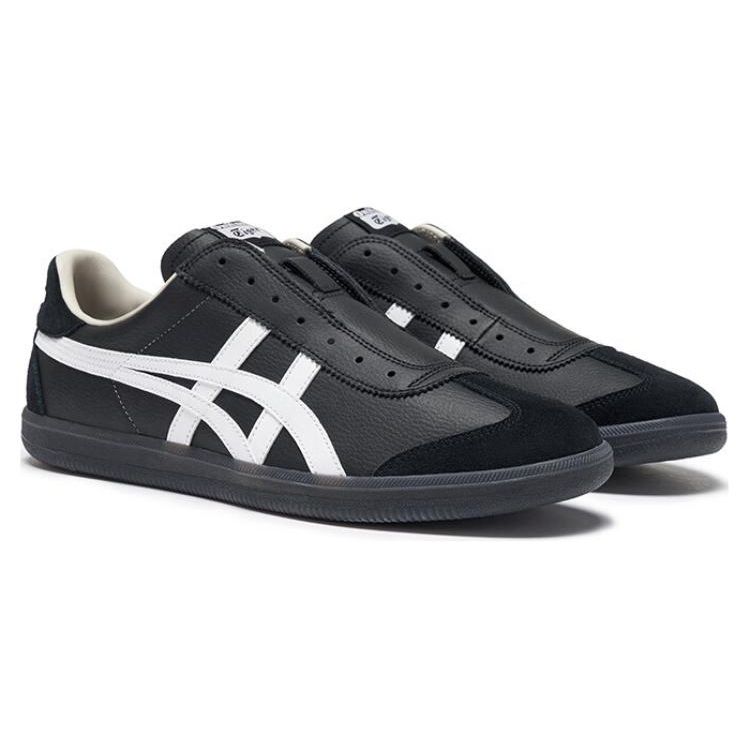 ONITSUKA TIGER Tokuten Slip-On Удобные повседневные нескользящие прочные низкие кроссовки для скейтбординга унисекс черные белые 1183C290-001