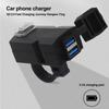 12 В-24 В USB-зарядное устройство для мотоцикла QC3.0/3.1A, двойной USB-порт, водонепроницаемый адаптер для зарядного устройства на руль мотоцикла с переключателем, аксессуары для мотоциклов