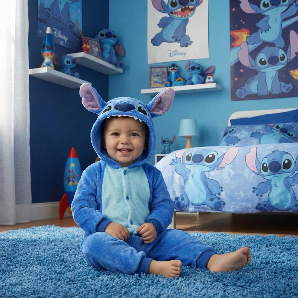 Piżama Onesie Przebranie Śpiochy Disney Stitch Niemowlę 100: 85-90 Cm