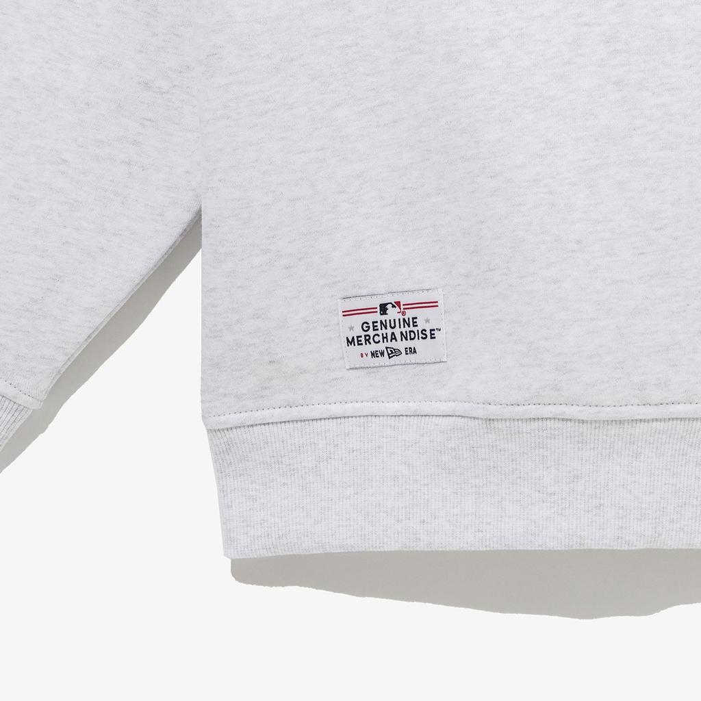 New Era FW22 Solid Color Logo Embroidered Crew Neck Pullover Long Sleeve Sweatshirt Unisex sweatshirt Gray 13338670